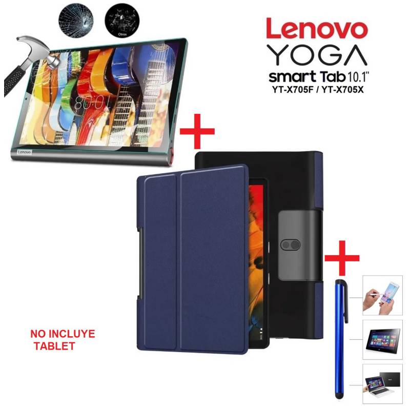 GENERICO - Case Magnética + Mica Vidrio + Lápiz para Lenovo Yoga Tab 10.1 YT-X705