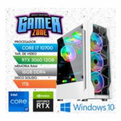 NVIDIA - Computadora PC Gamer Core i7 10TH + RAM 16GB + SSD 1TB + VIDEO RTX 3060 12GB