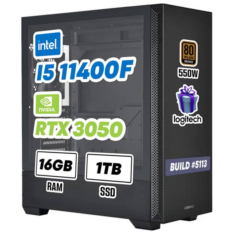 INTEL - CPU Core i5 11400f - Rtx 3050 8gb - 16gb Ddr5 - 1tb Ssd