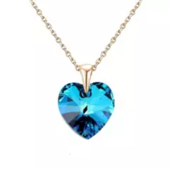 GENERICO - Collar Corazón Azul Cristal