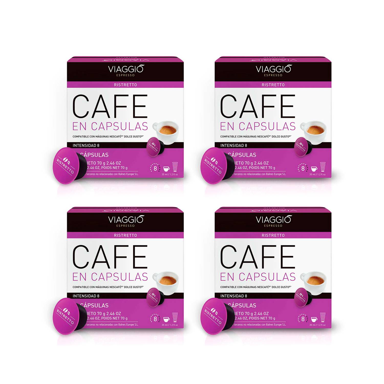 Pack Viaggio Ristretto- Cápsulas de café compatibles con Dolce