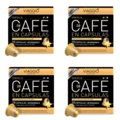 VIAGGIO ESPRESSO - Pack Viaggio Vaniglia: 40 cápsulas de café para el sistema Nespresso® original