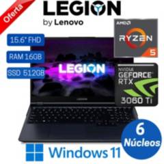 Laptop Lenovo Legion 5 15ACH6, 15.6" FHD IPS, Ryzen 5-5600H,Ram16GB,SSD 512GB,RTX 3060 6GB,Win 11