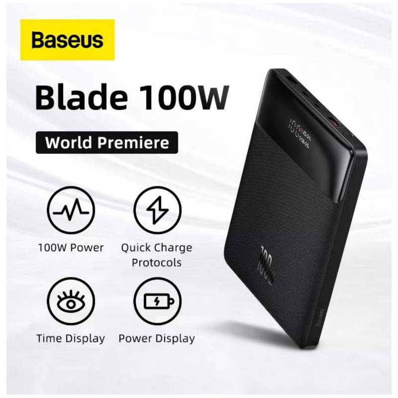 Power Bank Baseus Blade 20000mah 100W Iphone Ipad Laptop BASEUS