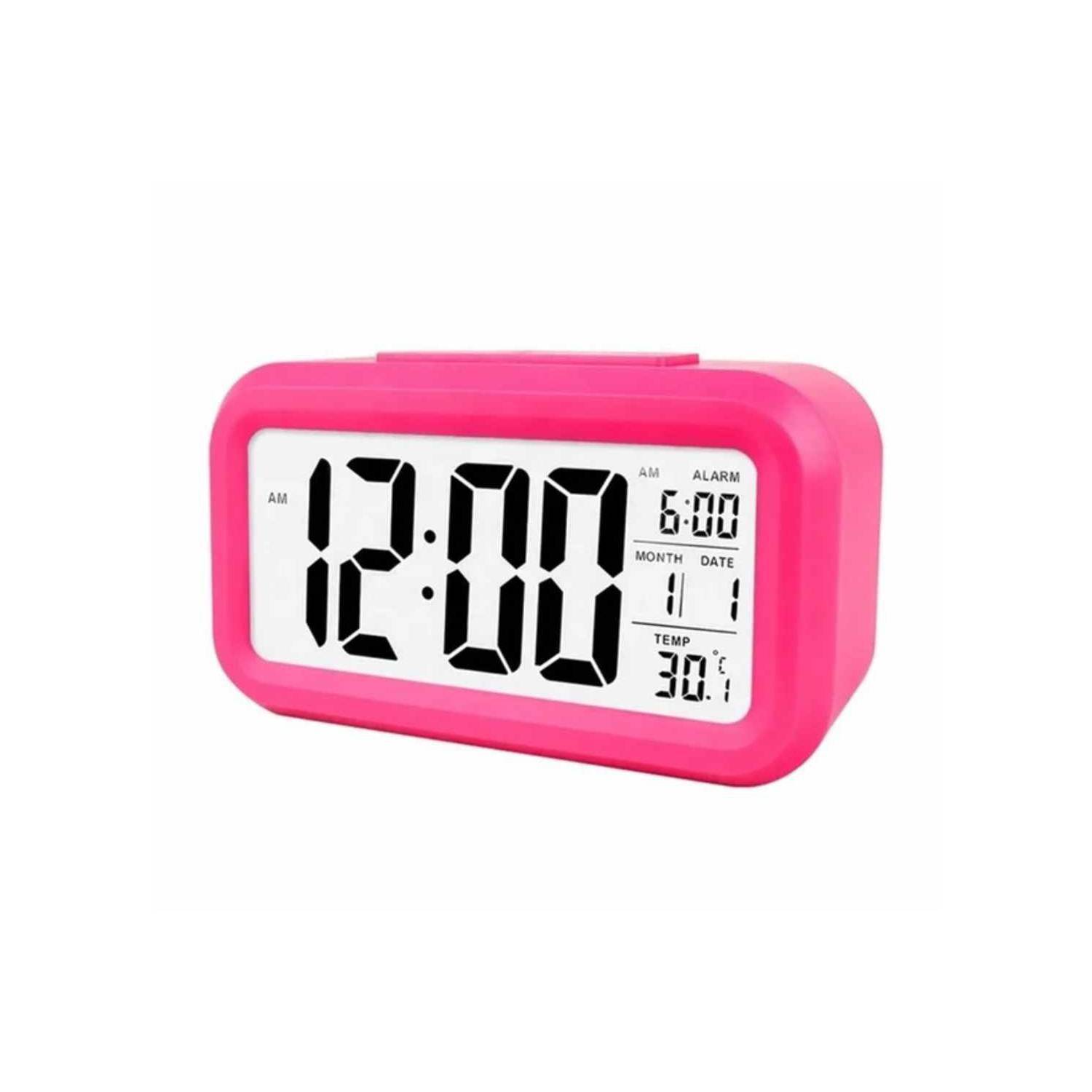 Reloj Despertador Digital con Calendario Temperatura - CELESTE UNIVERSAL