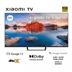 XIAOMI - Televisor Xiaomi 55 UHD 4K Smart Google TV A Pro