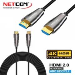 Cable Hdmi 2.0 Premium Fibra óptica 50 Metros HDCP 2.2 HDR ARC 3D