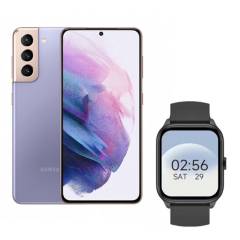 SAMSUNG - Samsung Galaxy S21 Plus 5G 8GB 128GB SM-G996U1 S8 Smartwatch - Violeta