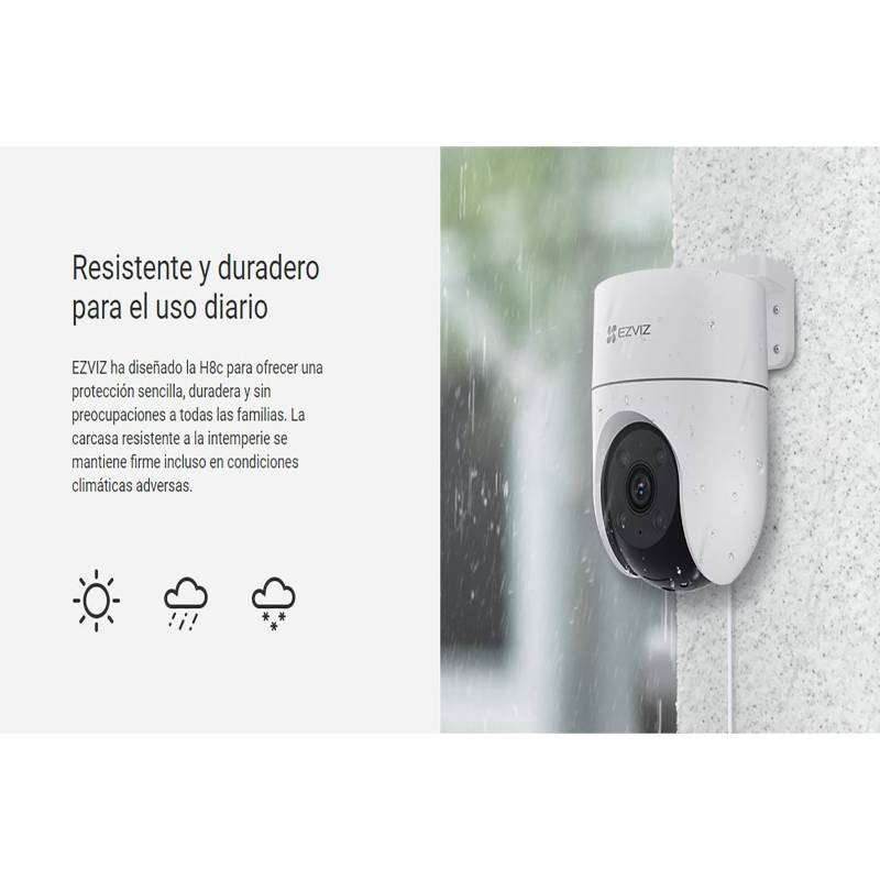 Cámara De Seguridad Wifi Exterior 360 Ip 1080p + Sd 64 Gb