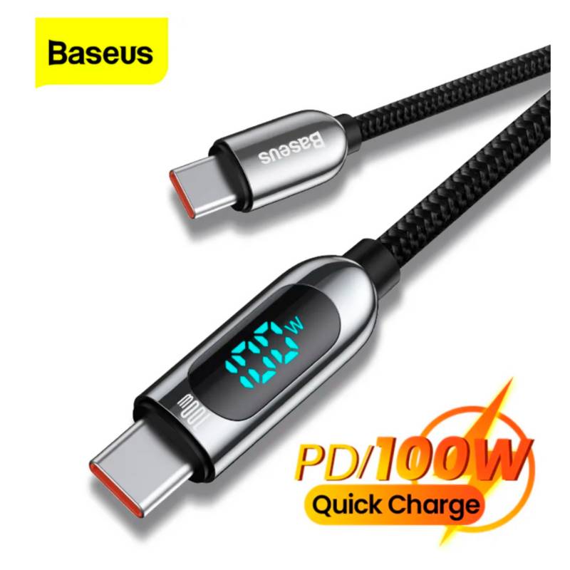 Cable Transferencia De Datos Baseus 100w Carga Rapida TIPO-C 2M BASEUS