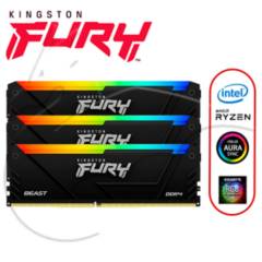 KINGSTON - Memoria Ram 8GB Fury Beast 3200 Mhz Pc " RGB "
