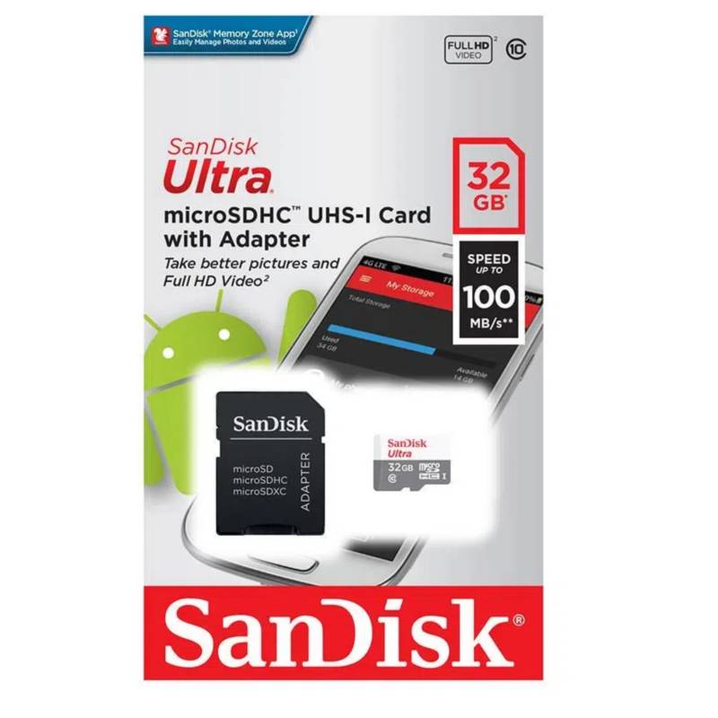 SANDISK - Memoria Flash Sandisk Ultra Microsdhc 32 gb