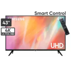 SAMSUNG - Televisor Samsung 43 UHD 4k Smart TV UN43AU7090GXPE Negro