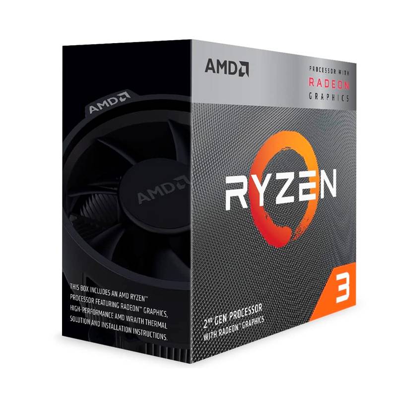 AMD - Procesador AMD Ryzen 3 3200G, 3.60GHz, 4MB L3, 4 Core, AM4