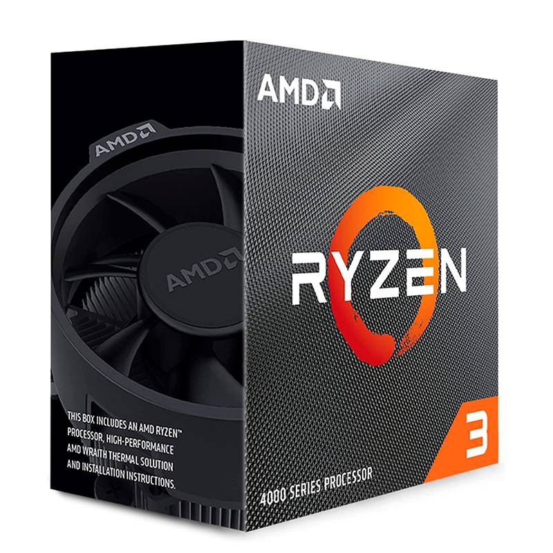 AMD - Procesador AMD Ryzen 3 4100, 3.80 / 4.0GHz, AM4, Quad-Core