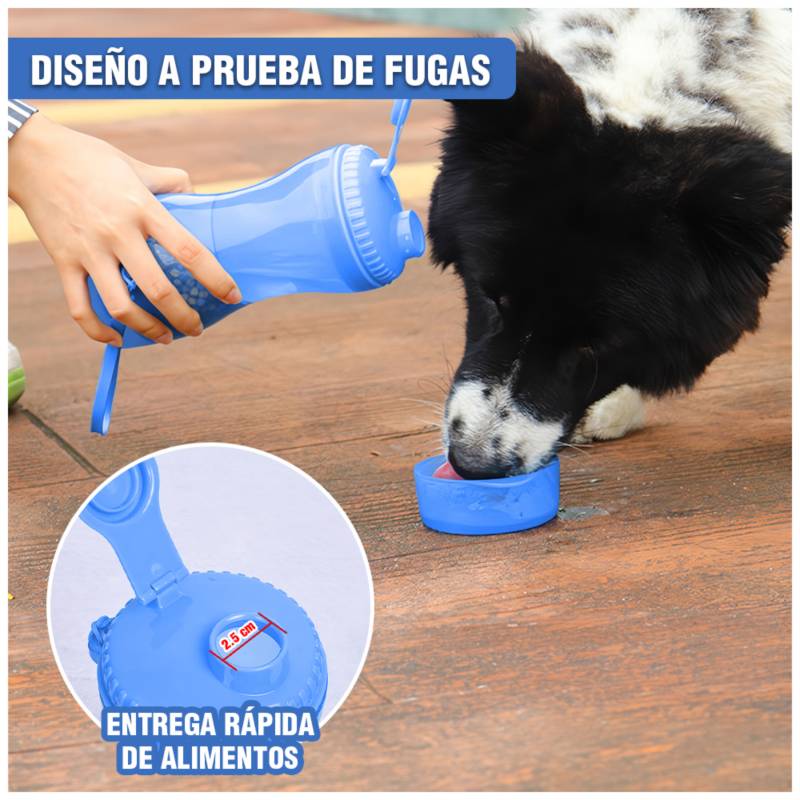 Botella Comedero Bebedero de Agua Portátil Perros Q03 VD - Promart