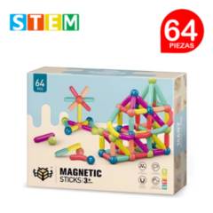 STM - Bloques magnéticos didácticos STEM caja 64 piezas