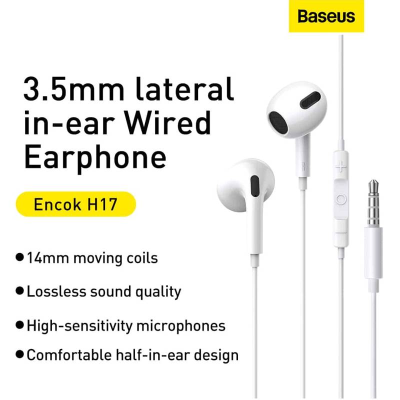 Audifonos Baseus H17 Jack 35mm C Microfono Para Xiaomi Samsung