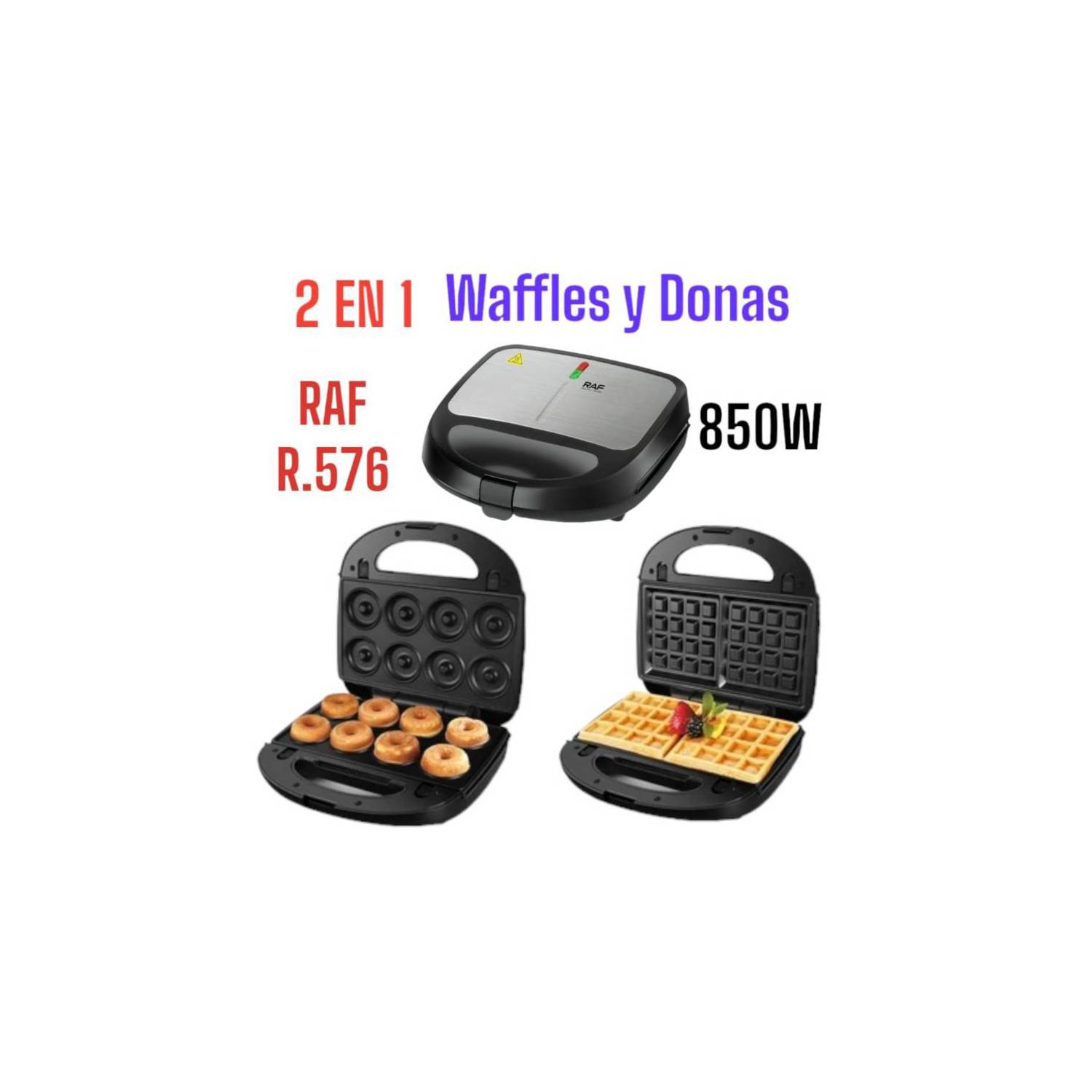 Ripley - WAFLERA SANDWICHERA MAQUINA PARA HACER WAFFLES WAFLERAS 850W