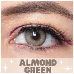 LUNA - Miopía -375 Verde Almond Green Lentes de contacto de color para miopía.