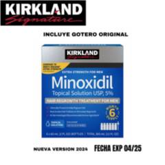 KIRKLAND SIGNATURE - Minoxidil liquido Kirkland 5% 6 frascos/CAJA SELLADA - barba cabello