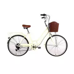 SPORT FITNESS - Bicicleta paseo retro lady aro 26 sport fitness - amarillo
