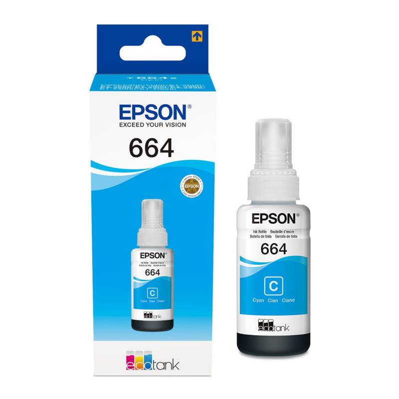 EPSON - Tinta Epson T664220-Al Cian PARA  L350 L355, 200, L300, L455, L565