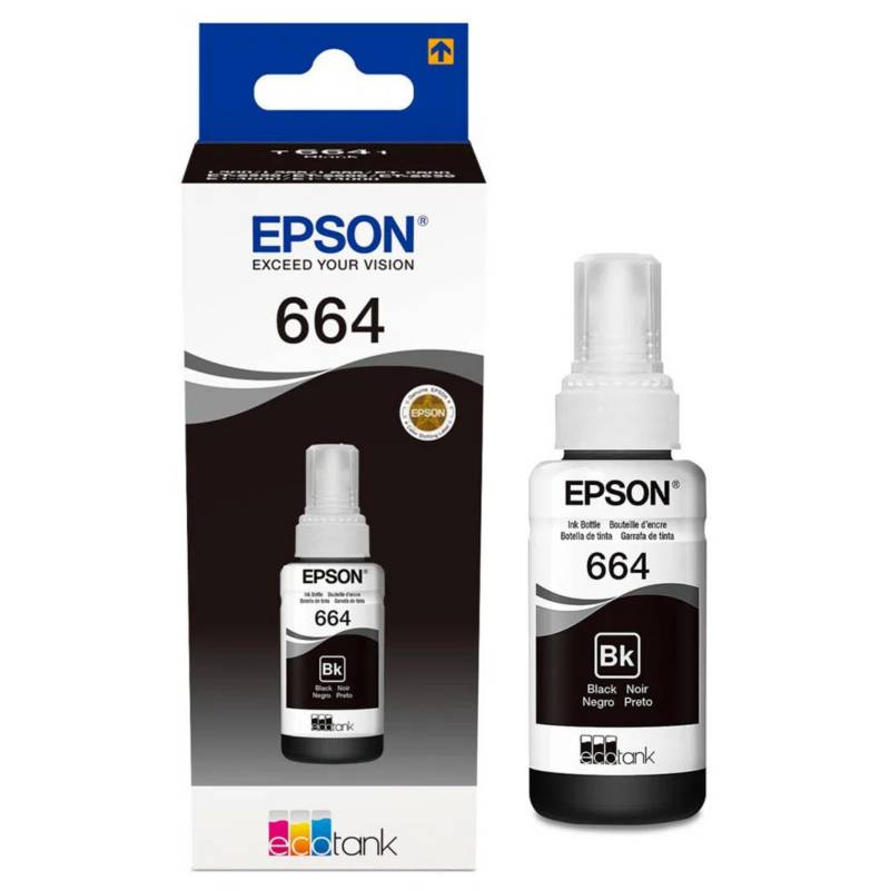 EPSON - Tinta Epson T664120 Negro Para L210-L220- L355 - L365- L555