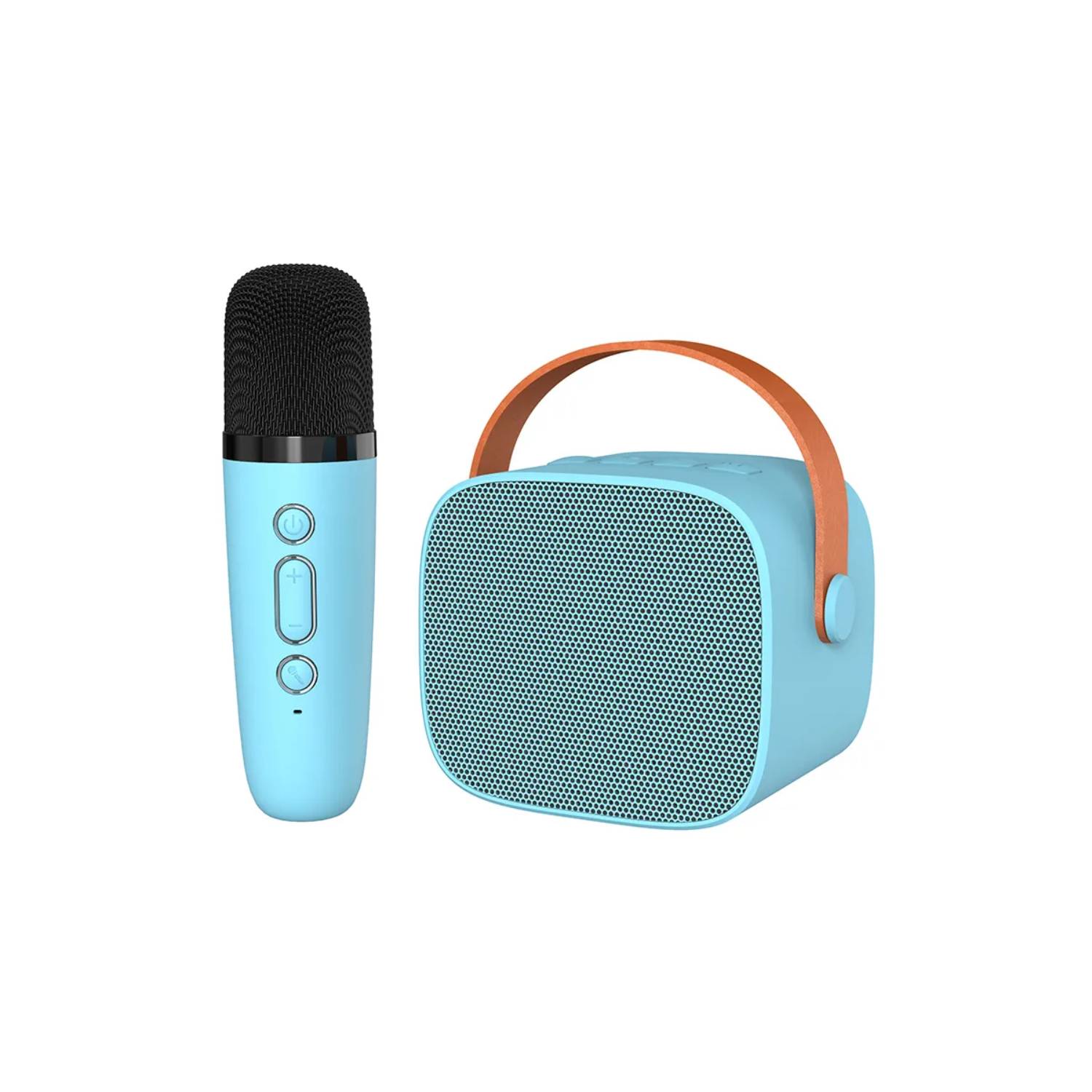 Microfono Itelsistem Karaoke Parlante Bluetooth MP3 SD Azul