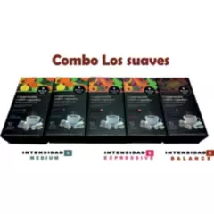 BLACK - 50 Cápsulas sensaciones SUAVES compatibles con Nespresso®