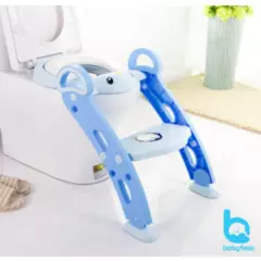BABY FEES - Asiento inodoro para niños con escalera y mango - Pingüino