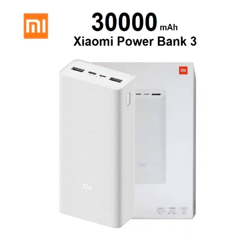 Power Bank Xiaomi Portatil 18W 30000 mAh De Carga Rapida Fast Charge XIAOMI