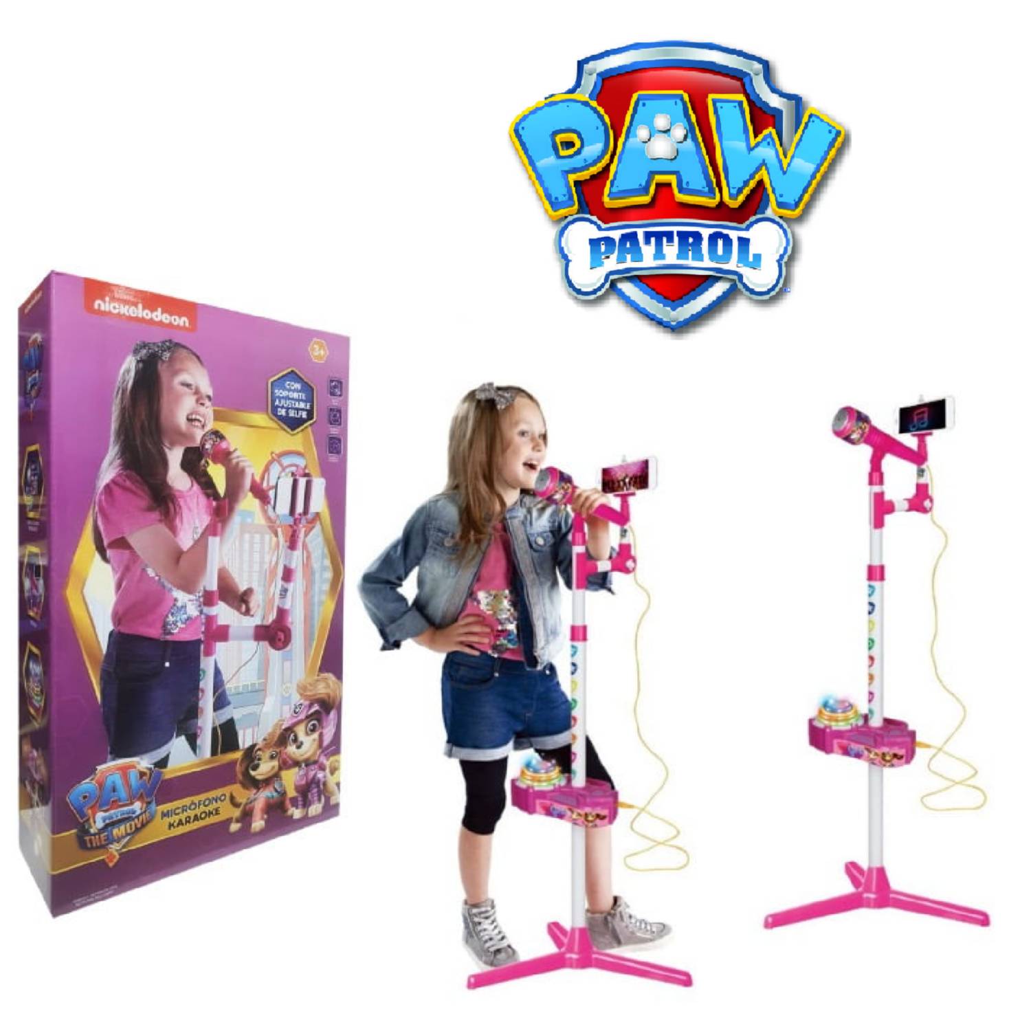 Microfono Pedestal Karaoke Niñas Rosado Con Luces De Fiesta Juguete -  LhuaStore – Lhua Store