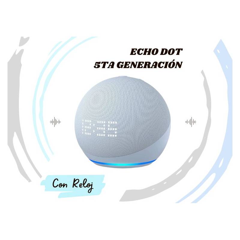 Parlante Echo Dot 5ta Gen Reloj Inteligente Alexa  Asistente