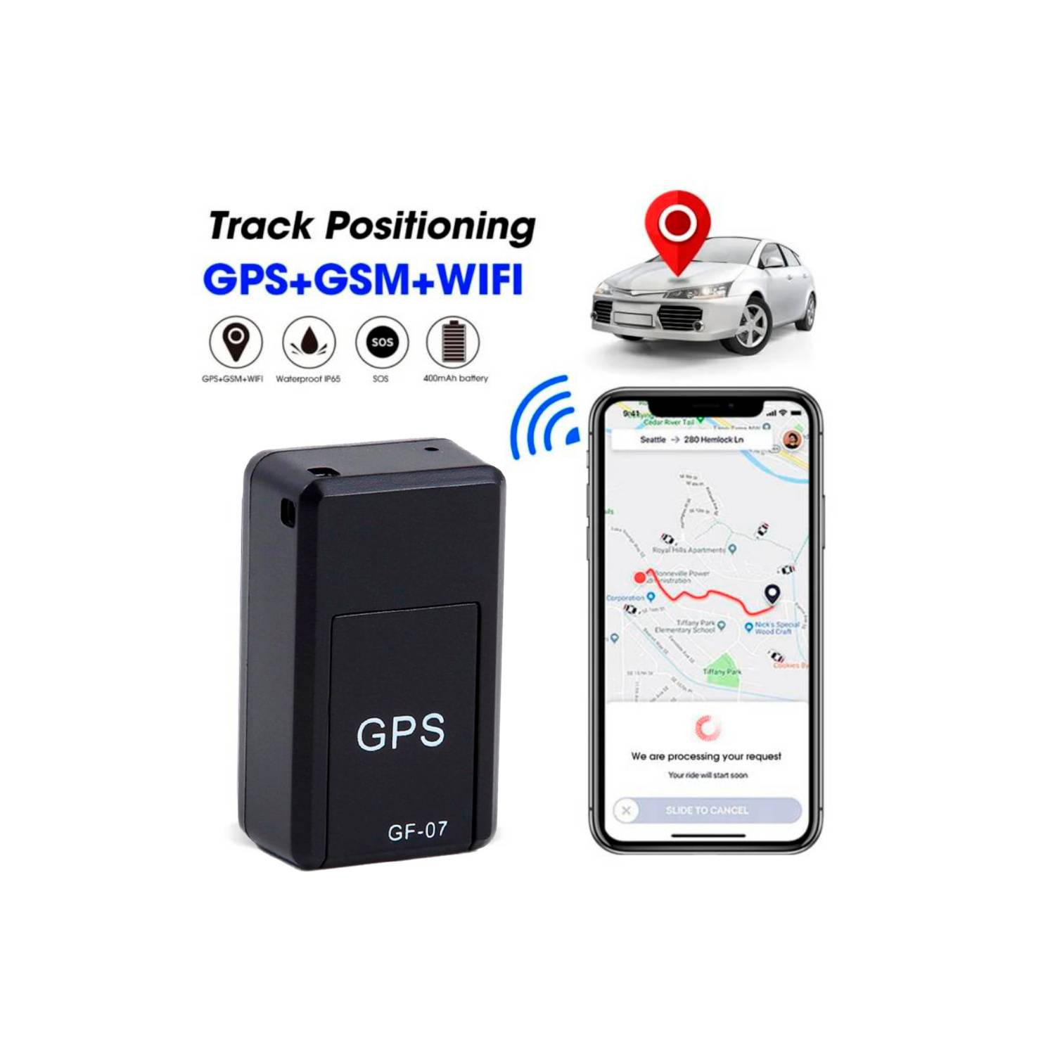 Localizador GPS Para Carros Autos Seguimiento Tiempo Real Antirobo SIM 2G  SMS
