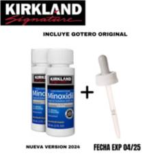 Minoxidil Kirkland 5% 2 frascos/ 2 meses y gotero - barba y cabello
