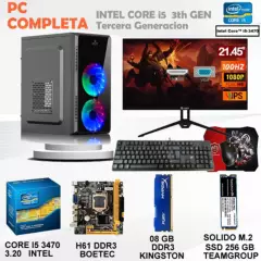 INTEL - Computadora Pc Intel Core i5 3470  Monitor 22 fhd' RAM 8GB SSD 256GB