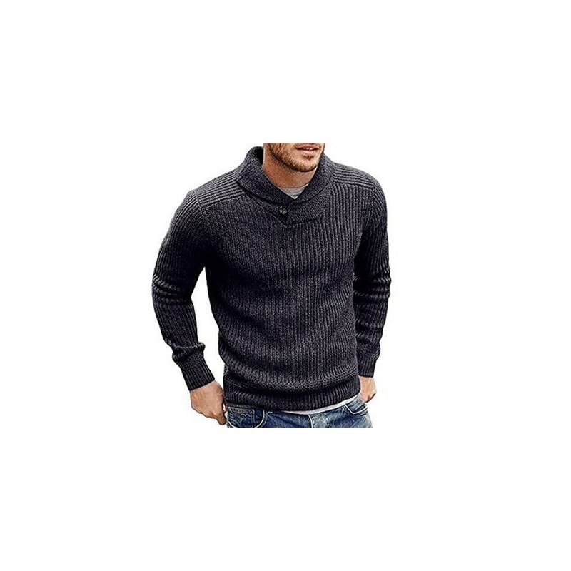 BLWOENS Suéter casual de moda para hombres - Gris