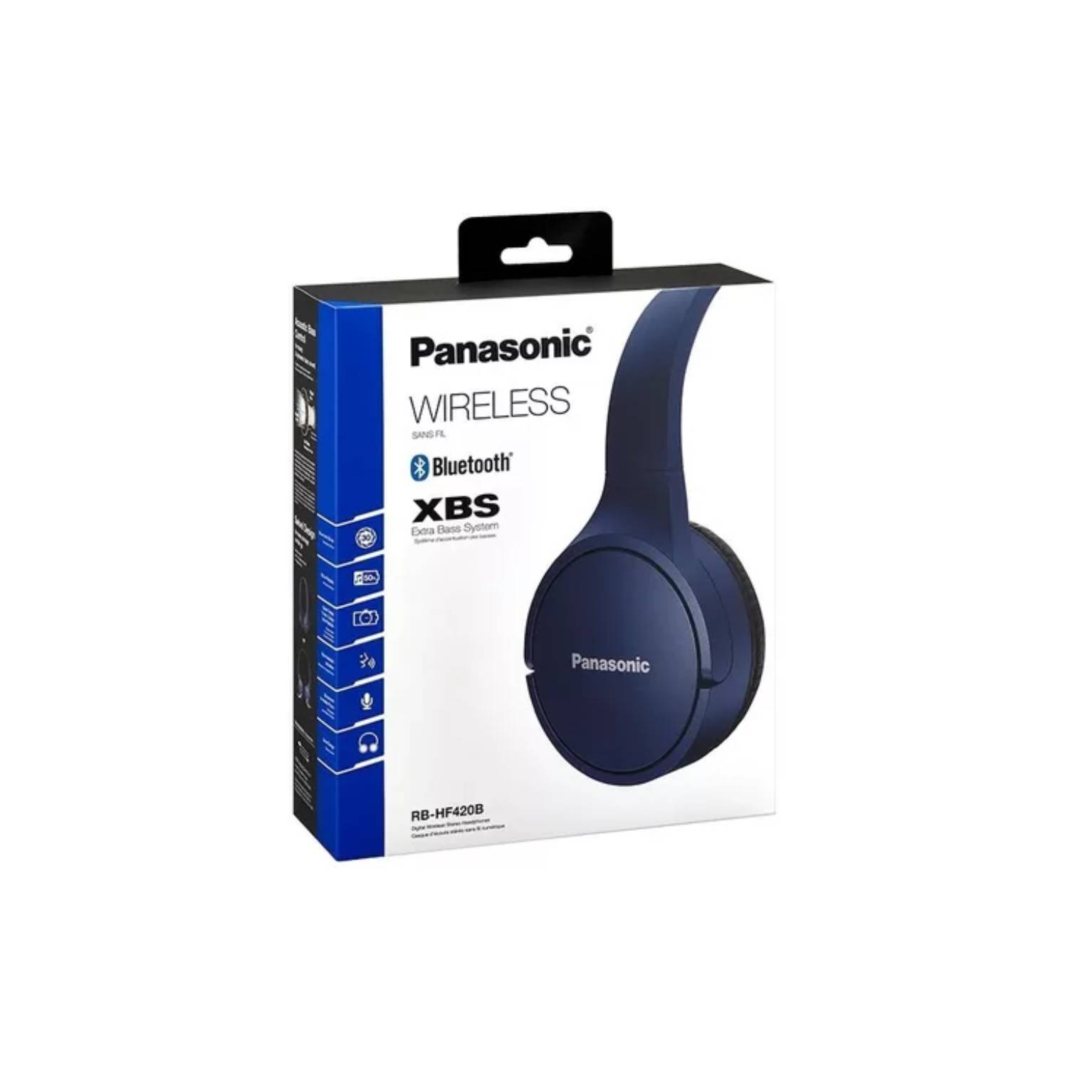 Panasonic Auriculares inalámbricos Bluetooth de alta resolución premium con  almohadillas 3D y 3 modos de sonido - RP-HD305B-A (azul)