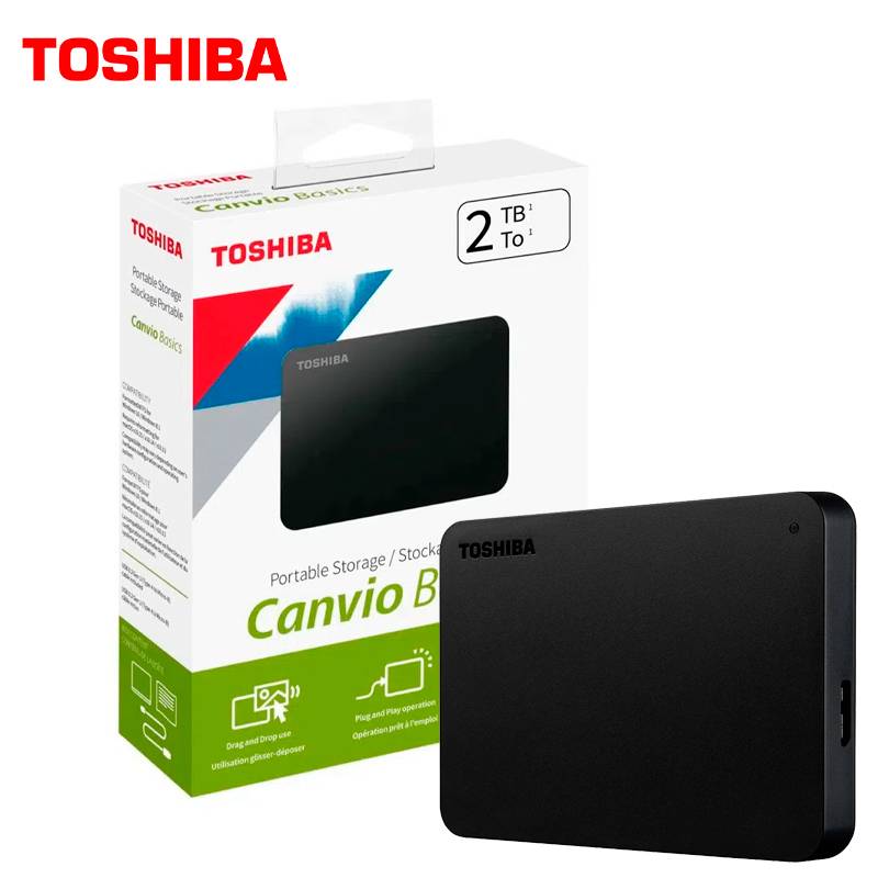 TOSHIBA - Disco duro Externo TOSHIBA 2TB CANVIO BASIC