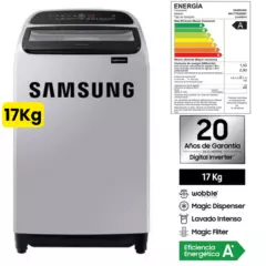 SAMSUNG - Lavadora Samsung 17Kg WA17T6260BY Eco Digital Inverter Gris