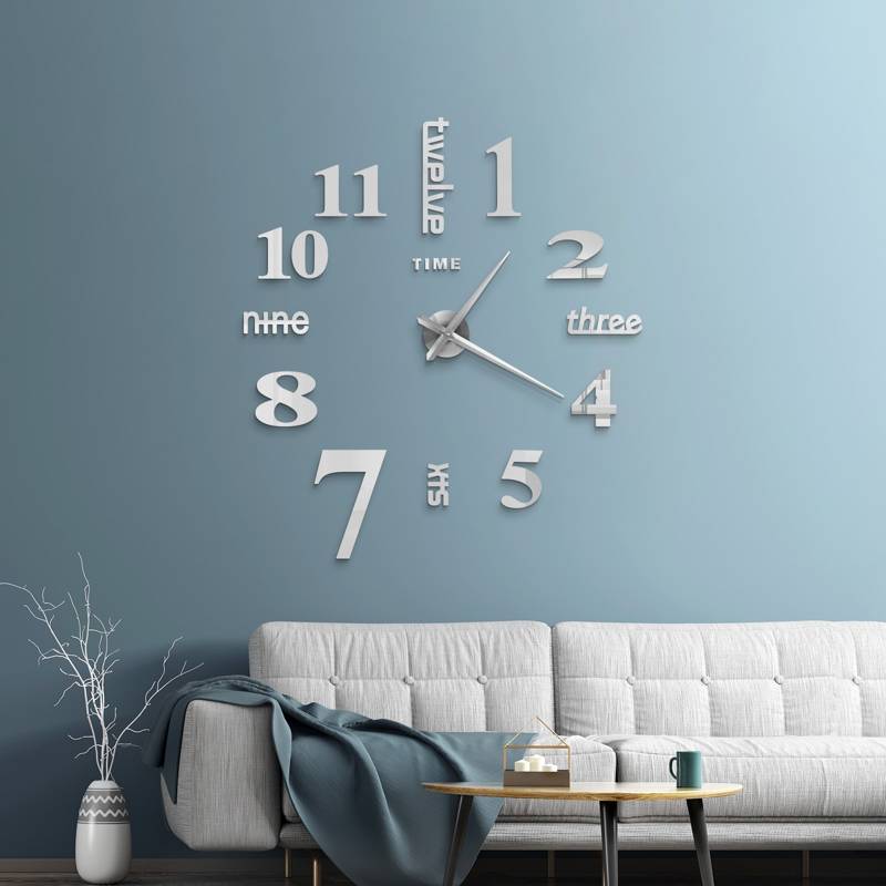 Ripley - RELOJ PARED GRANDE CUADRADO 43CM MURAL DECORATIVO SILENCIOSO /  276009