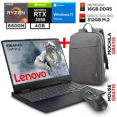 Laptop Gamer Lenovo Ryzen 5 16GB 512GB RTX 3050 4GB IdeaPad 3 15.6” Full Hd Windows 11