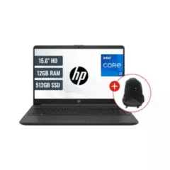 HP - Laptop HP 250 G9 Intel Core i7-1255U 12GB RAM 512GB SSD 15.6" HD FreeDos y Mochila