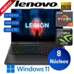 Laptop Lenovo Legion Pro 5 16ARX8 16" WQXGA,Ryzen 7-7745HX, Ram32GB,SSD 1TB, RTX 4070 8GB,WIN 11
