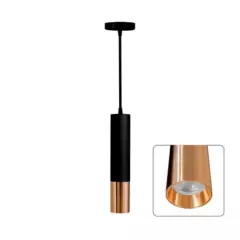 LIGHTECH - Lightech lámpara colgante TUBE GU10 NegroDorado - No incluye foco