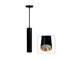 LIGHTECH - Lightech lámpara colgante TUBE GU10 negro - No incluye foco