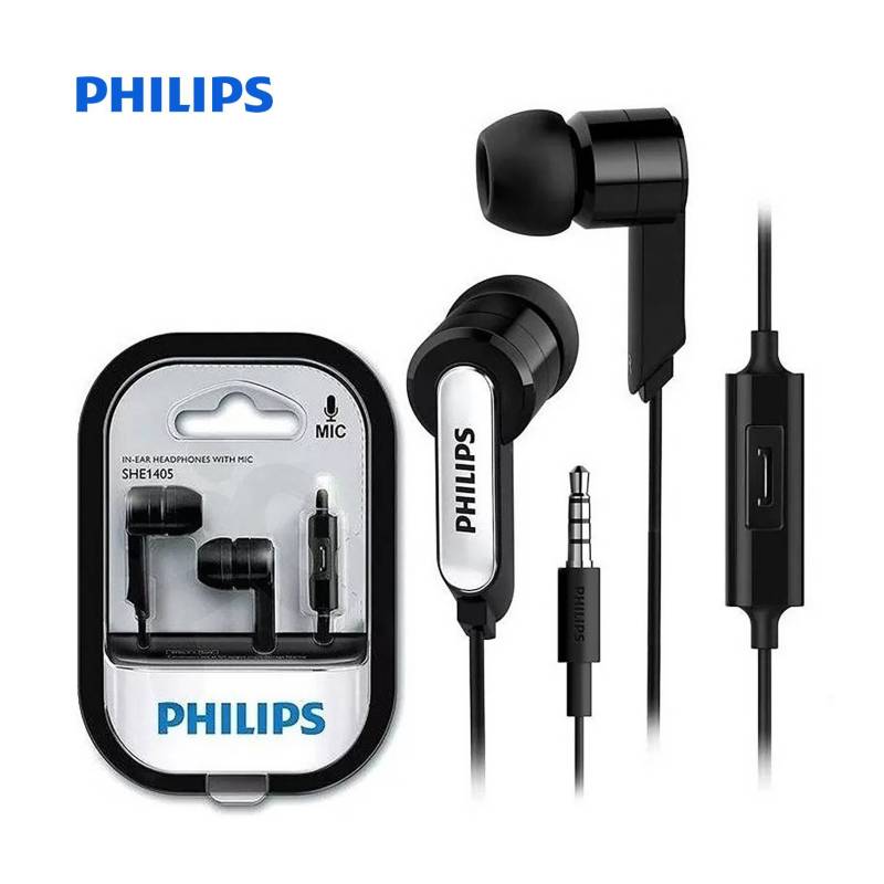 Audífonos PHILIPS She3555 Con Micrófono Negro