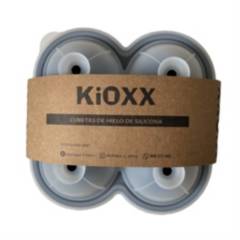 KIOXX - Cubeta de silicona de hielos circulares 4 cavidades KiOXX Negra