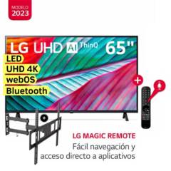 Televisor LG 65 LED Smart TV Ultra HD 4K con ThinQ AI 65UR8750PSA + Rack Giratorio
